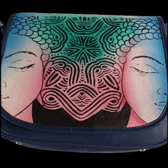 Buddha Leather Messenger Bag - Picture 3 of 9